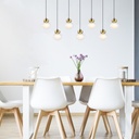 Lustre 7 lampes jaucy en métal noir, bronze et verre transparent Dakar , Sénégal