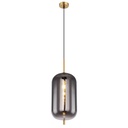 BLACKY - Suspension métal laiton et verre fumé Ø22
