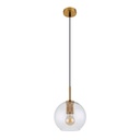ADARA - Suspension en métal laiton et verre transparent Ø20