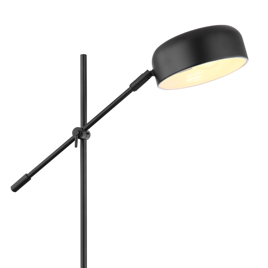 GIANNA - Lampe à poser en métal et plastique noir H50