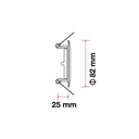 Schéma technique du spot encastré GU10 rond blanc, diamètre 8,2 cm et hauteur 2,5 cm - Dakar, Sénégal