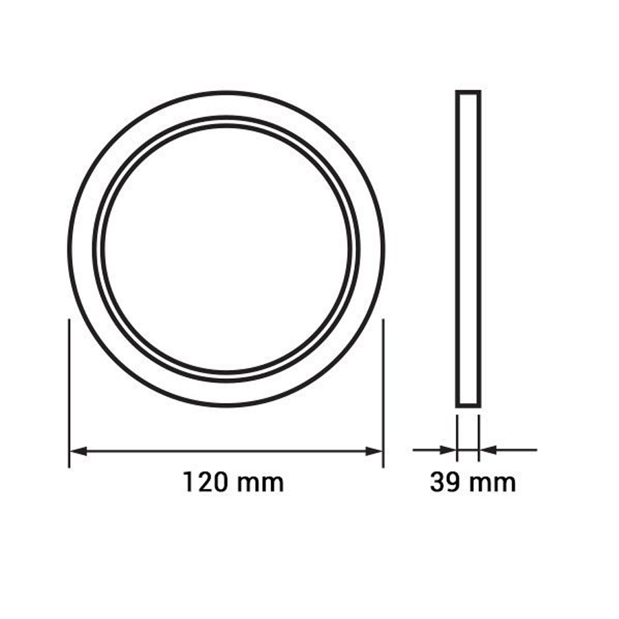 Panneau LED Premium 6W Rond Lumière Jaune Ø12