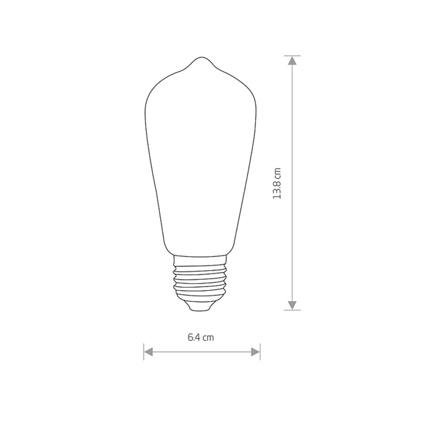 Ampoule LED Filament ST64 E27 4W - Verre Ambre 2200K - Dakar, Sénégal