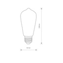 Ampoule LED Filament ST64 E27 4W - Verre Ambre 2200K - Dakar, Sénégal