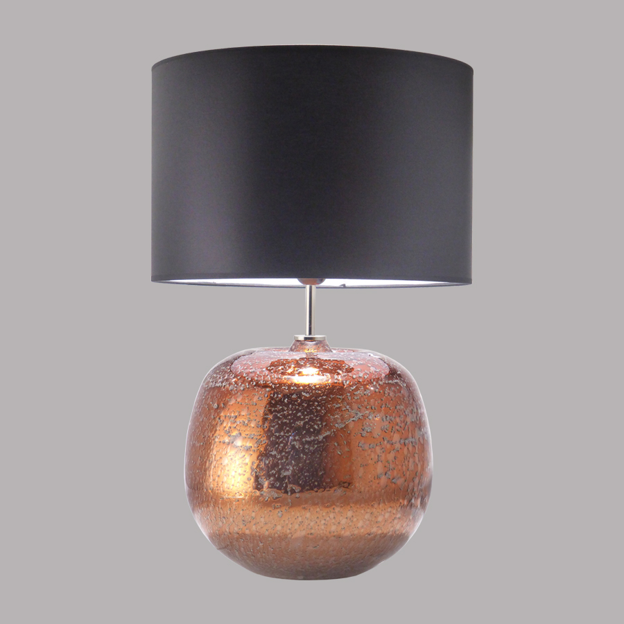 EVE - Lampe à poser en verre cuivre effet vulkanic H59