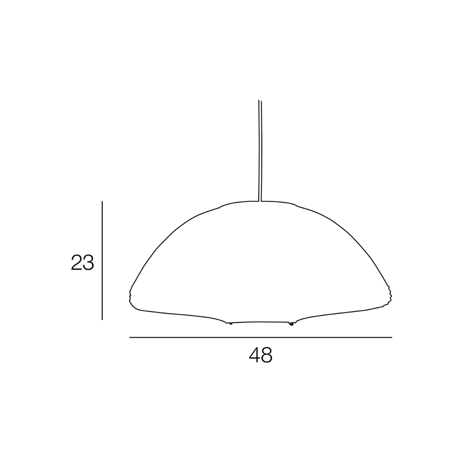 SABI - Suspension XXL forme dôme en papier blanc Ø48