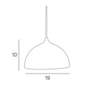 Schéma dimensionnel de la suspension Nuage dôme en verre blanc - Dakar, Sénégal