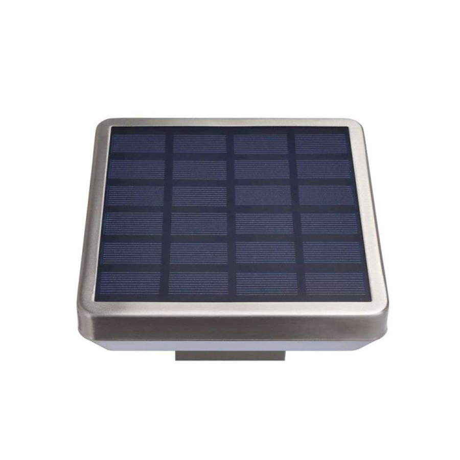 Lampadaire de jardin solaire moderne à LED 4,4 W en aluminium brossé avec détecteur de mouvement IP44 Dakar, Sénégal