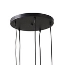 Lustre 5 nova globes en verre et métal noir Dakar , Sénégal
