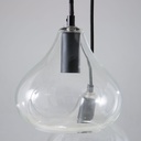 Lustre 5 nova globes en verre et métal noir Dakar , Sénégal