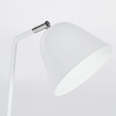 DIXIE - Lampe en métal blanc et hévéa
