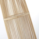 BALZAC - Lampadaire en bambou tressé et métal beige