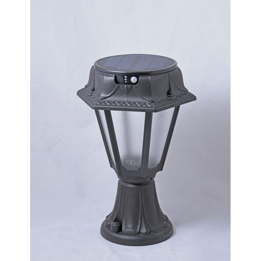 Lampe de jardin solaire led Rosetta Minilot en résine noire avec détecteur de mouvement IP55 Dakar, Sénégal
