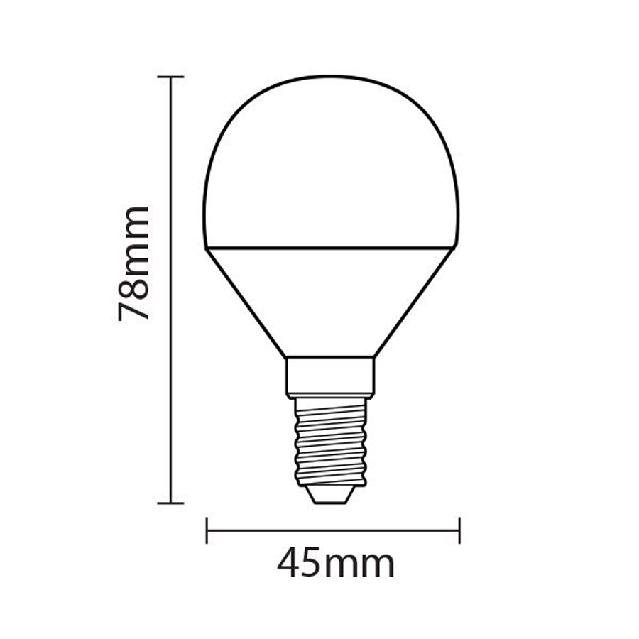 Ampoule LED P45 E14 6W Lumière Jaune