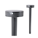 Lampadaire de jardin solaire à LED Fiorina en résine noire avec détecteur de mouvement IP55 Dakar, Sénégal