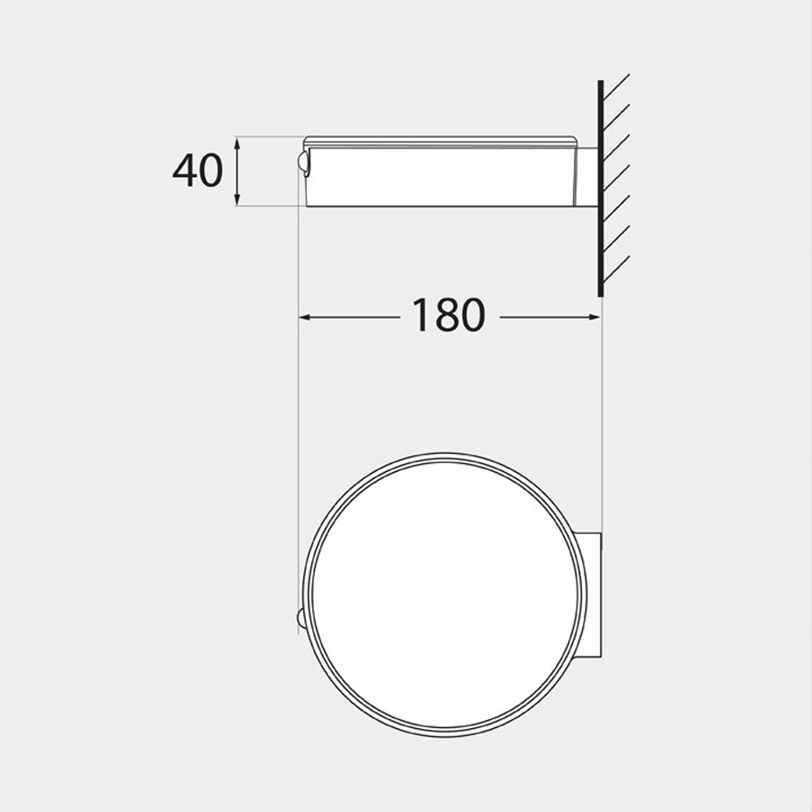 FORTUNATO - Applique murale solaire LED en résine noir étanche IP55 Ø18