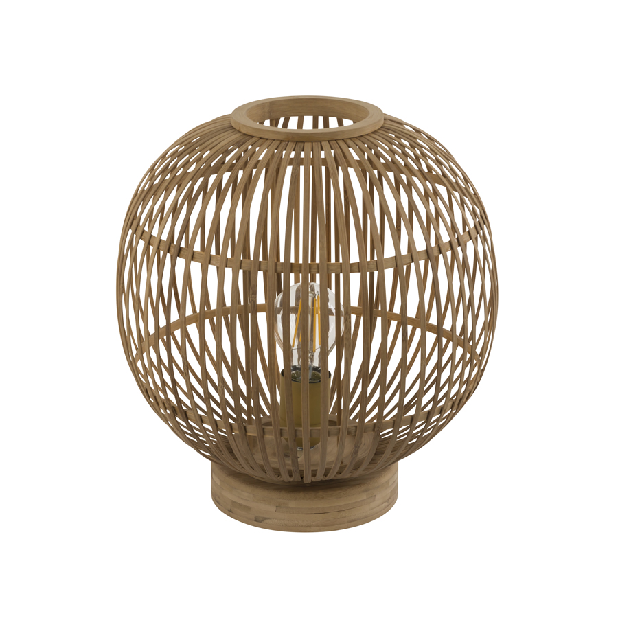 HILDEGARD - Lampe à poser en bambou naturel H33,5