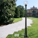 Lampadaire d'extérieur en résine noire RICU/G300 E27 230V Protection IP55 Globe Transparent/Opale Dakar, Sénégal