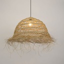 MAJORELLE - Suspension forme conique ajourée en fibres végétales Ø59