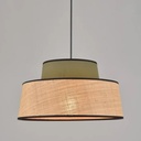Suspension Majorque en coton et raphia kaki suspendue, parfaite pour un intérieur chaleureux et naturel - Dakar, Sénégal.