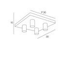 Schèma du plafonnier en bois pour plafond Bas Conrad, disponible sur Dakar Sénégal