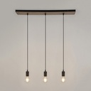 Lustre 3 lampes conrad en métal et bois certifié Dakar , Sénégal