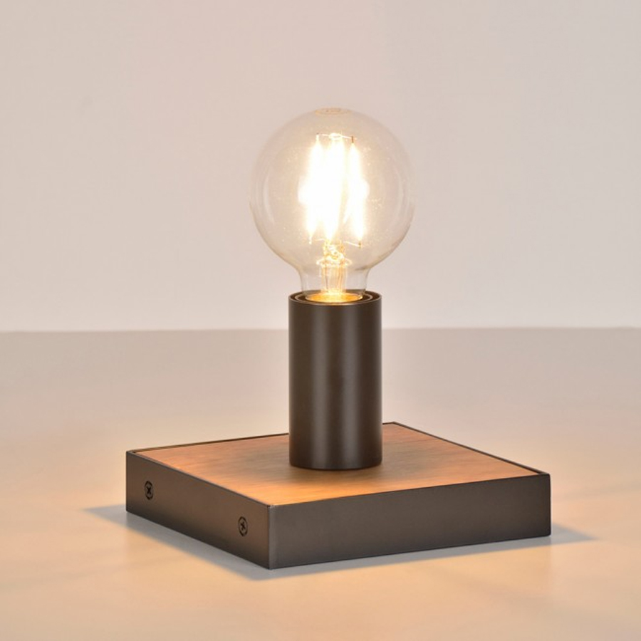 CONRAD - Lampe à poser en bois naturel H11cm
