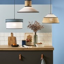Ensemble de suspensions Amman en différents styles et matières, parfaites pour illuminer une cuisine chaleureuse et élégante, Dakar, Sénégal.
