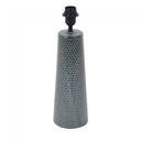 ONDINE - Lampe à poser en céramique brillante et tissu aqua H72.5cm