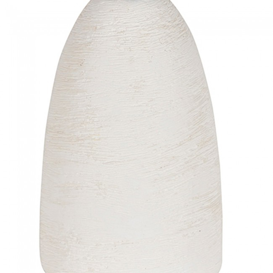 GAÏA - Lampe à poser en céramique blanc et lin H28cm