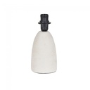 GAÏA - Lampe à poser en céramique blanc et lin H28cm