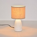 GAÏA - Lampe à poser en céramique blanc et lin H28cm