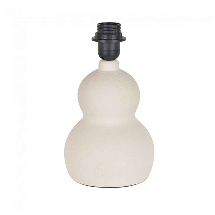 DRYADE -  Lampe à poser en céramique abat-jour en coton couleur crème H38,5