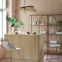 Suspension Miramare en feuilles de métal doré, design aérien - Dakar, Sénégal