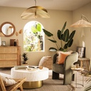 Luminaire Miramare en métal doré, feuilles sculptées, style moderne - Dakar, Sénégal