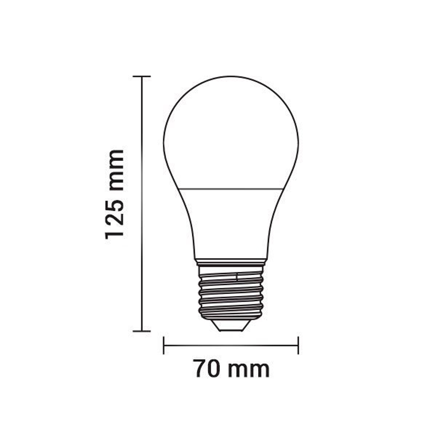 Ampoule LED A70 E27 18W Plastique Lumière Jaune