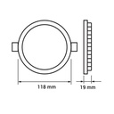 Panneau LED Premium 6W Rond Lumière Jaune Ø12