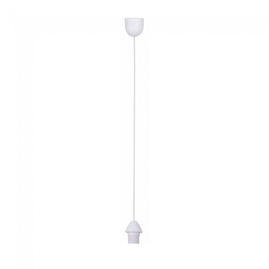 Câble électrique avec support de lampe pour ampoules E27 blanc