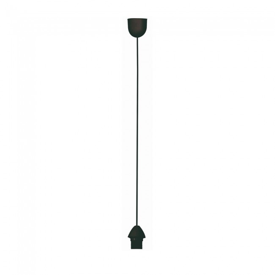 Câble électrique avec support de lampe pour ampoules E27 noir