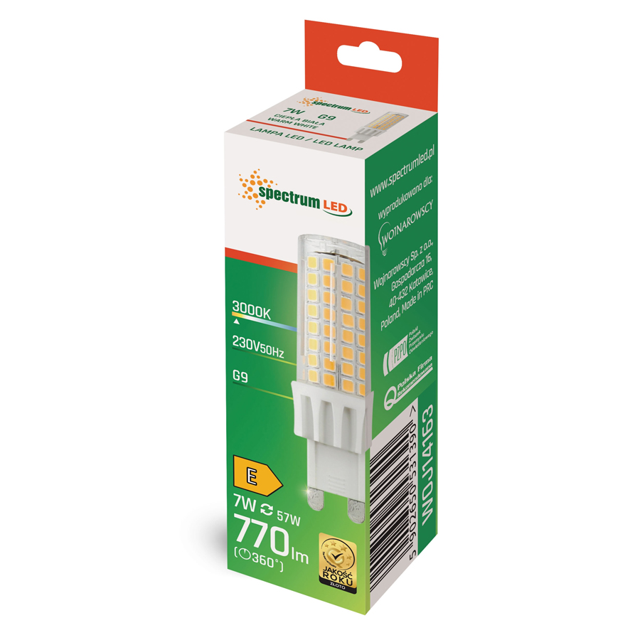 Ampoule LED G9 7W Lumière Jaune