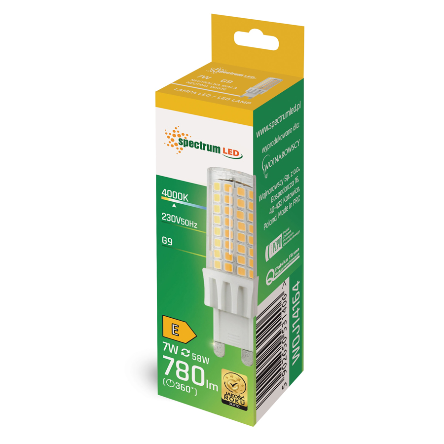 Ampoule LED G9 7W Lumière Blanche Naturelle