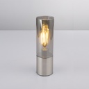 ANNIKA - Lampe à poser en métal nickel mat et verre fumé H30