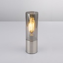 ANNIKA - Lampe à poser en métal nickel mat et verre fumé H30