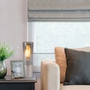 ANNIKA - Lampe à poser en métal nickel mat et verre fumé H30