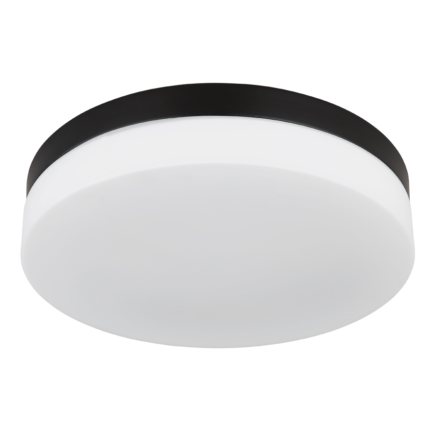 Plafonnier Vranos en aluminium noir étanche IP44 Ø30