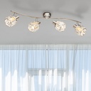 Spot/plafonnier Kris 4 lampes en métal nickel mat et chrome avec design élégant – Vue de l'intérieur – Dakar, Sénégal.