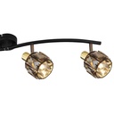 Spot plafonnier Indiana à 4 lampes en métal noir et doré – Éclairage moderne et élégant pour un intérieur raffiné – Dakar, Sénégal.