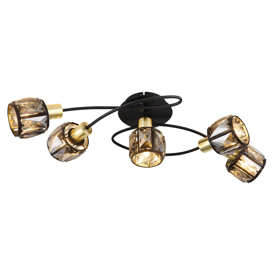 Plafonnier Conrad avec 4 lampes en bois naturel pour une ambiance chaleureuse - Dakar, Sénégal