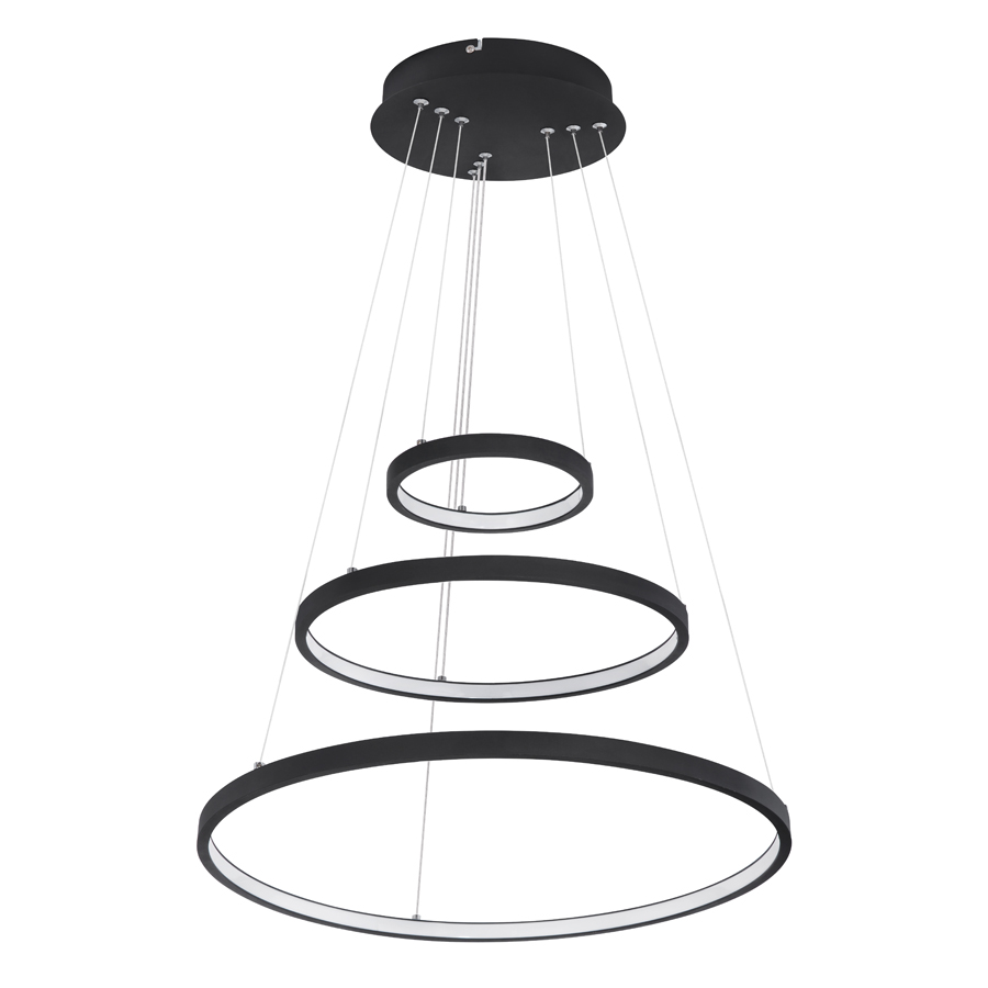 Lustre LED 57W ralph en métal noir Lumière Jaune Dakar, Sénégal