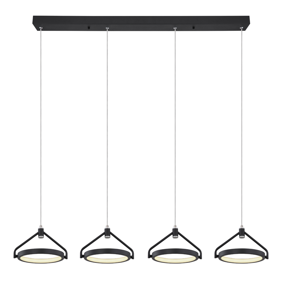 Lustre LED 50W kassi en métal noir Lumière avec 4 intensités Dakar , Sénégal